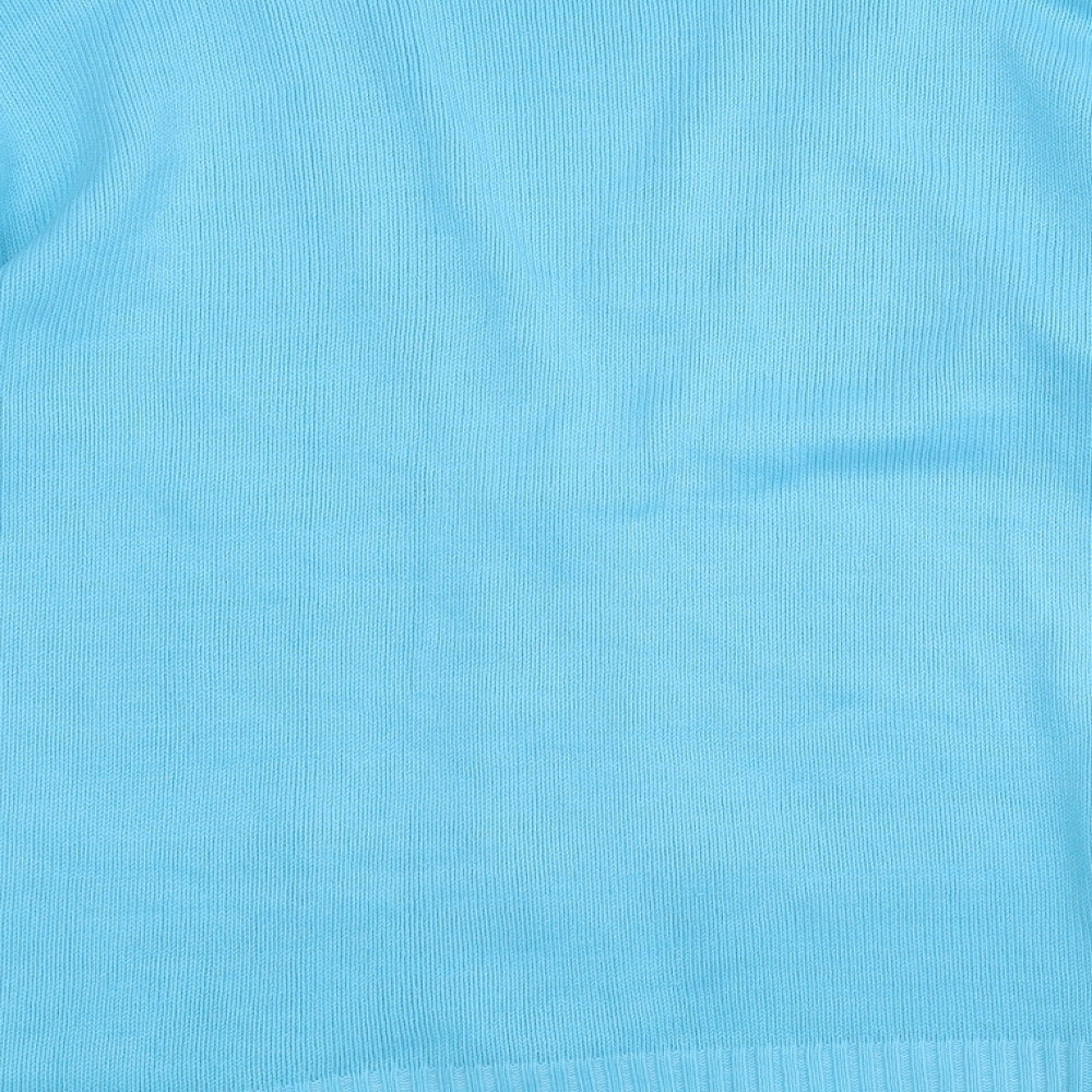 Choices Womens Blue V-Neck  Acrylic Cardigan Jumper Size L