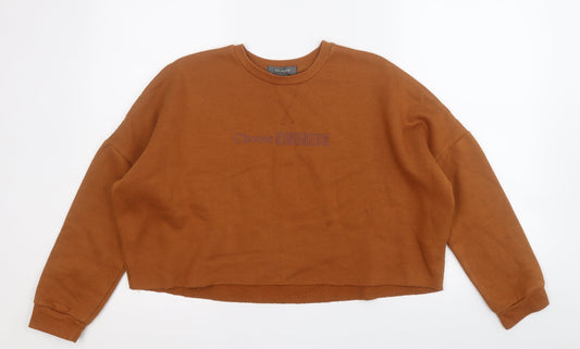 Primark Womens Brown  Polyester Pullover Sweatshirt Size XS   - Choose Kindness
