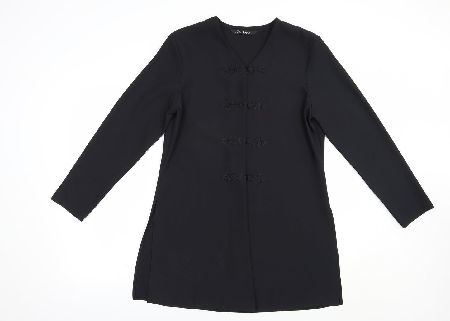 Berkertex Womens Black   Jacket Blazer Size 12  Button