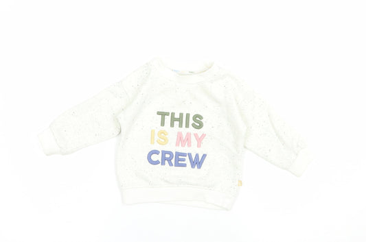 Primark Baby Ivory  Cotton Pullover Jumper Size 12-18 Months  Pullover - Mu Crew