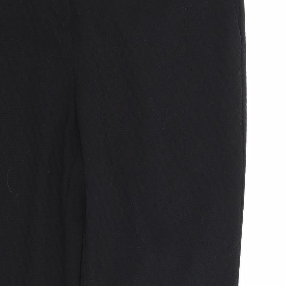 NEXT Womens Black  Polyester Dress Pants Trousers Size 10 L30 in Regular Hook & Loop