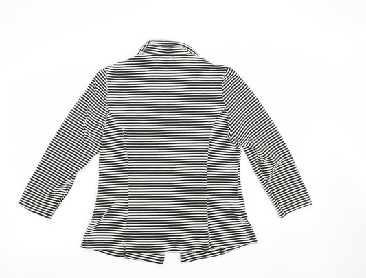 Papaya Womens Black Striped  Jacket Blazer Size 14