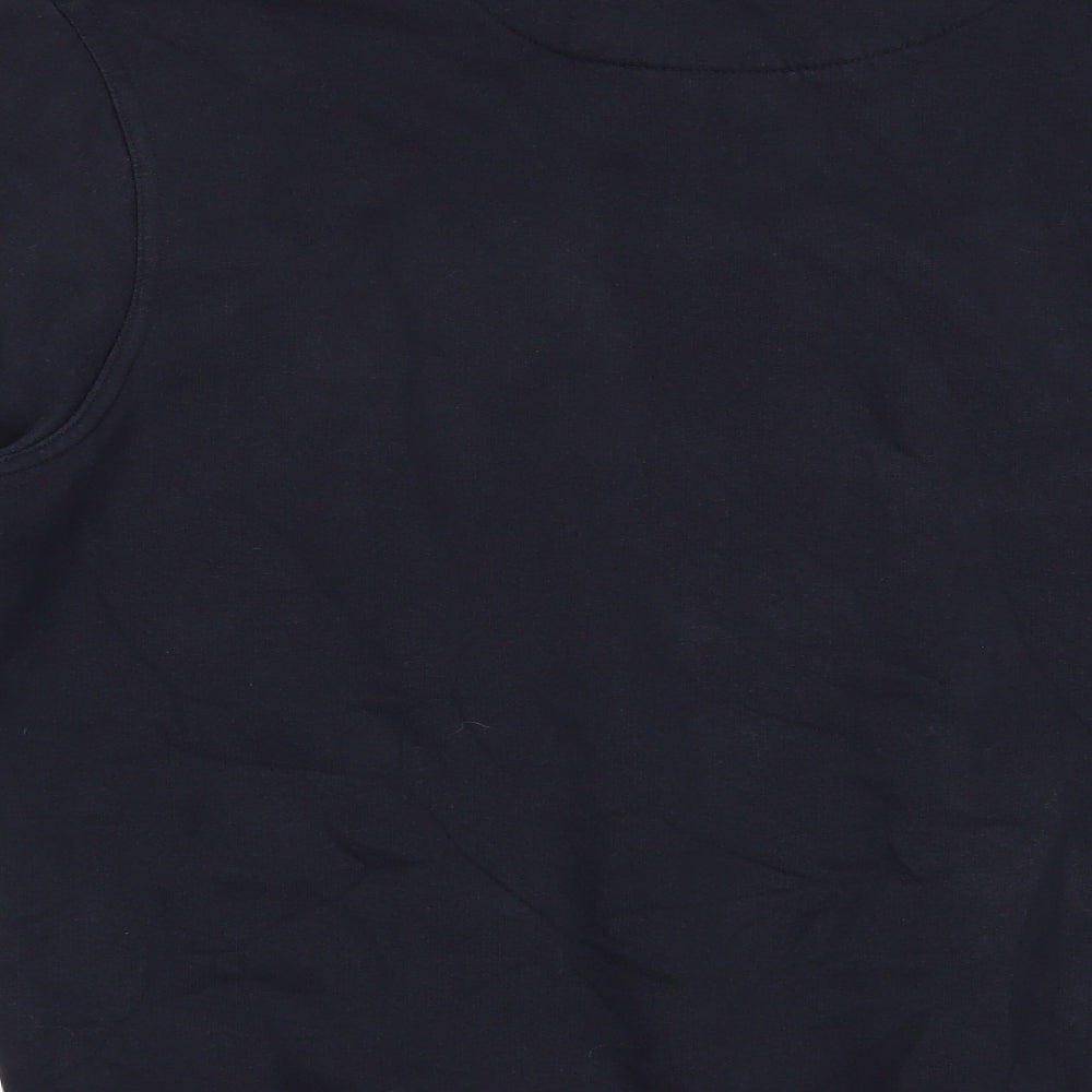 BHS Mens Blue Collared  Acrylic Pullover Jumper Size L