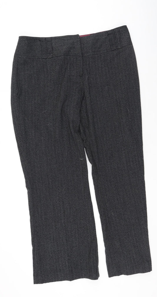NEXT Womens Grey  Polyester Trousers  Size 16 L30 in Regular