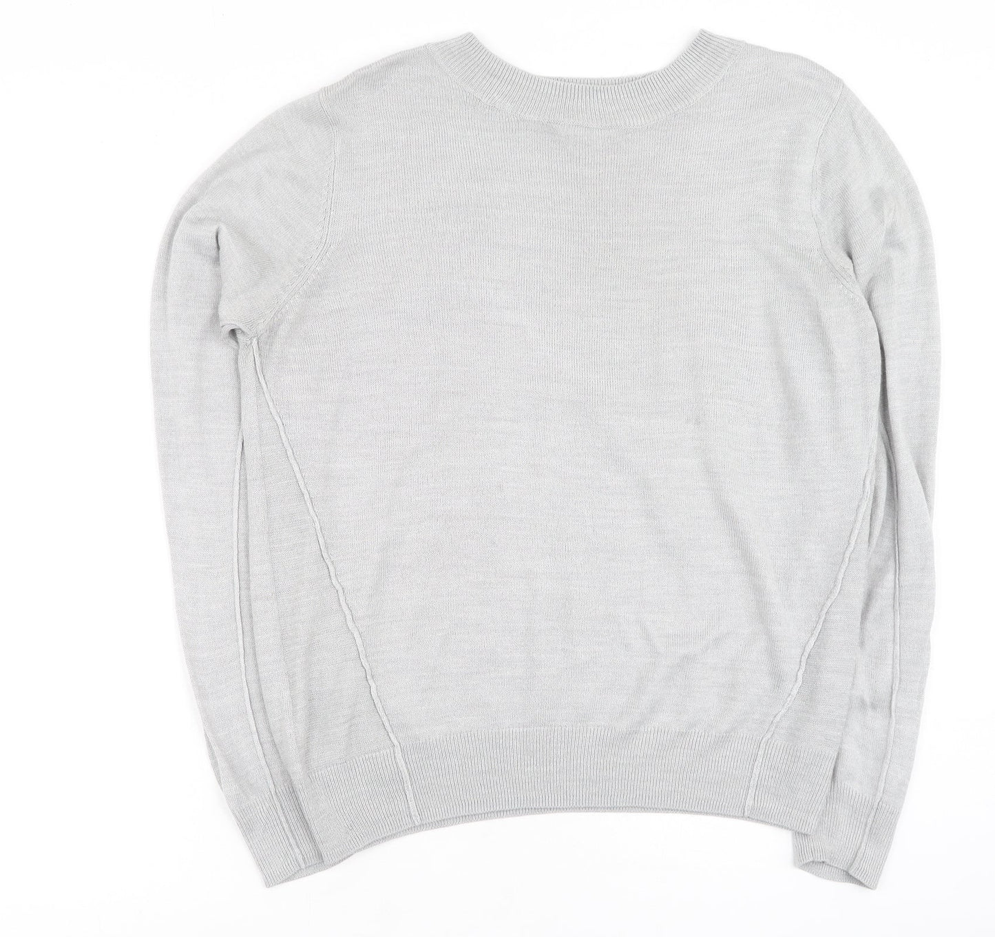 Very  Womens Grey Round Neck  Acrylic Pullover Jumper Size 16