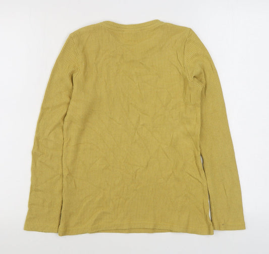 Cotswold Womens Yellow Round Neck  Viscose Pullover Jumper Size S