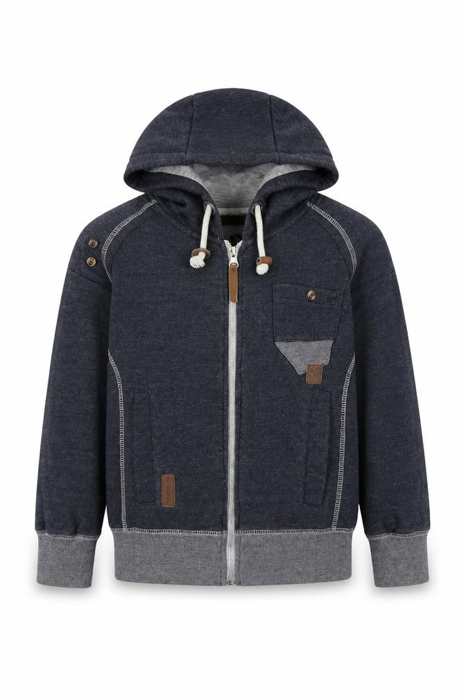 Hay Wire Boys Blue  Cotton Full Zip Hoodie Size 6-7 Years  Zip