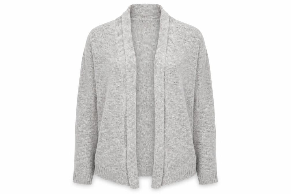 twin lakes Womens Grey V-Neck  Acrylic Cardigan Jumper Size S