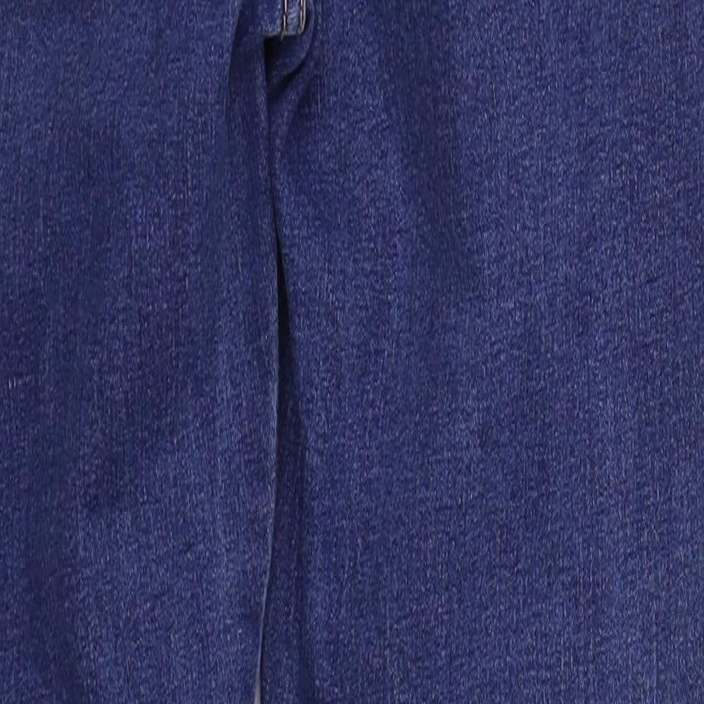 The Casual Company Womens Blue  Cotton Skinny Jeans Size 10 L29 in Regular Drawstring
