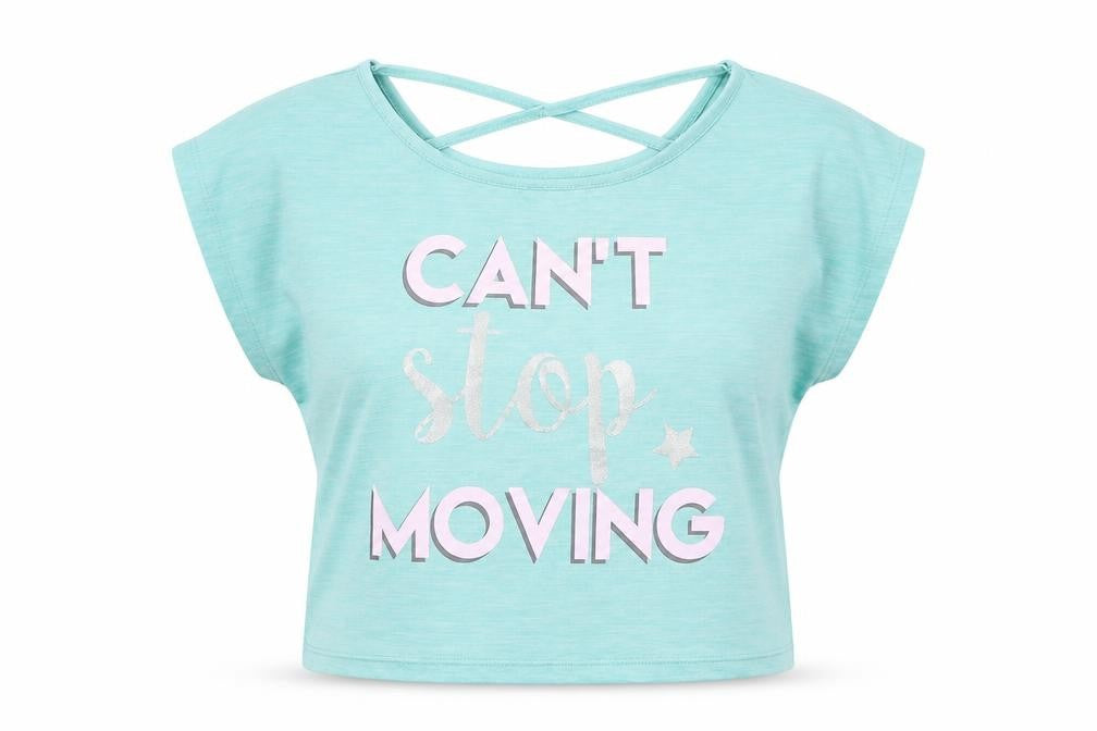 Preworn Womens Blue  Polyester Cropped T-Shirt Size S Boat Neck - Can't Stop Moving