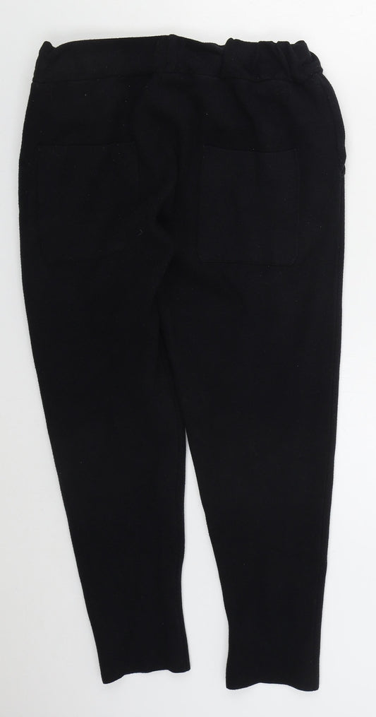 Zara Womens Black  Viscose Sweatpants Trousers Size M L23 in Regular Drawstring