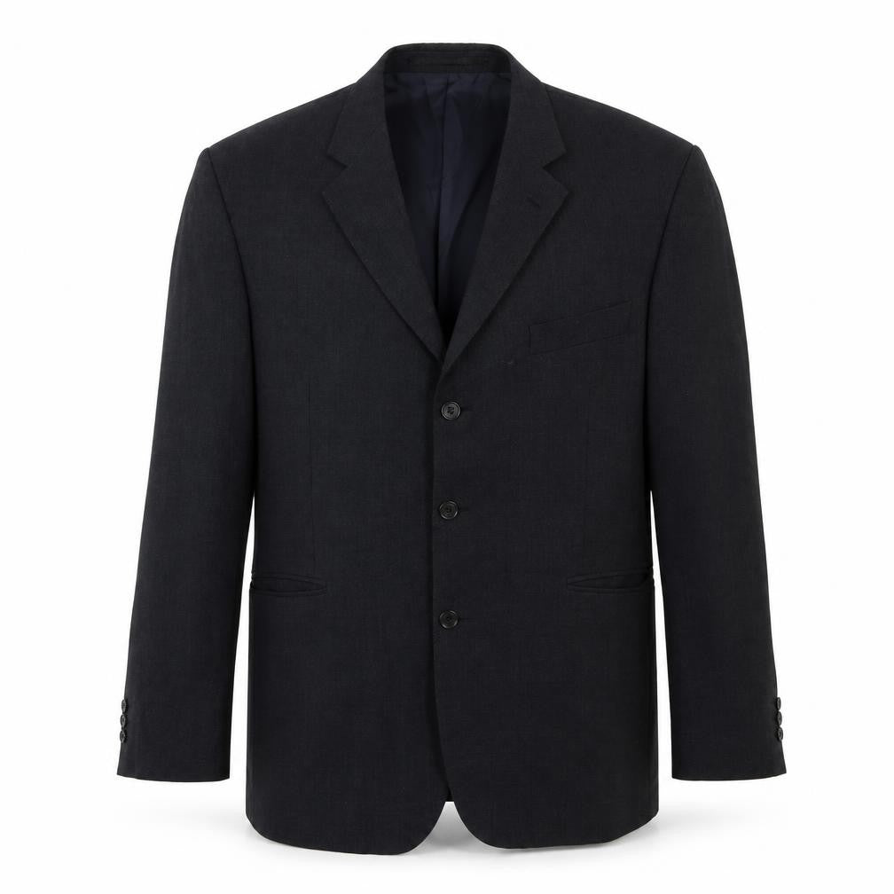 Label Mens Grey  Wool Jacket Suit Jacket Size 46