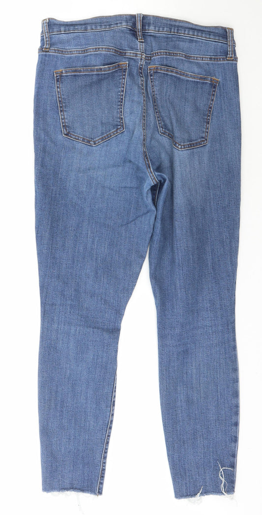 Gap Womens Blue  Cotton Skinny Jeans Size 30 L30 in Regular Zip