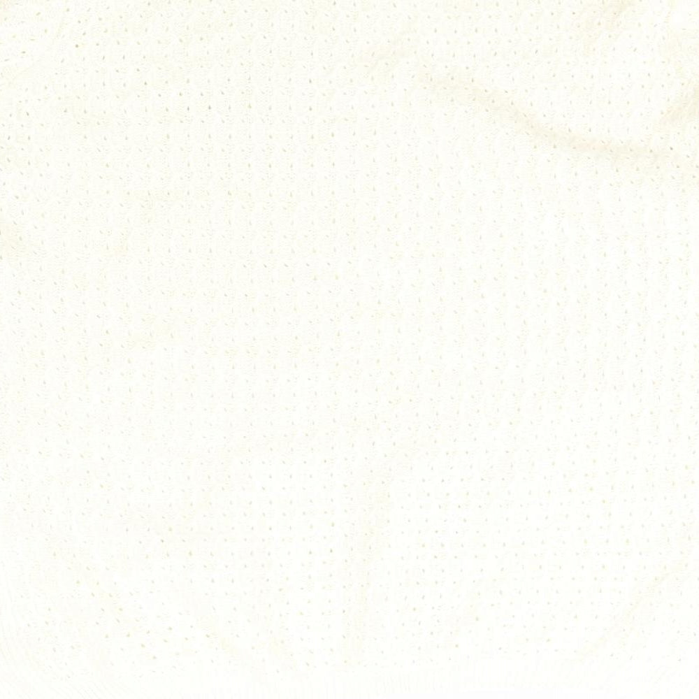 Ble Womens Ivory Scoop Neck  Acrylic Pullover Jumper Size L