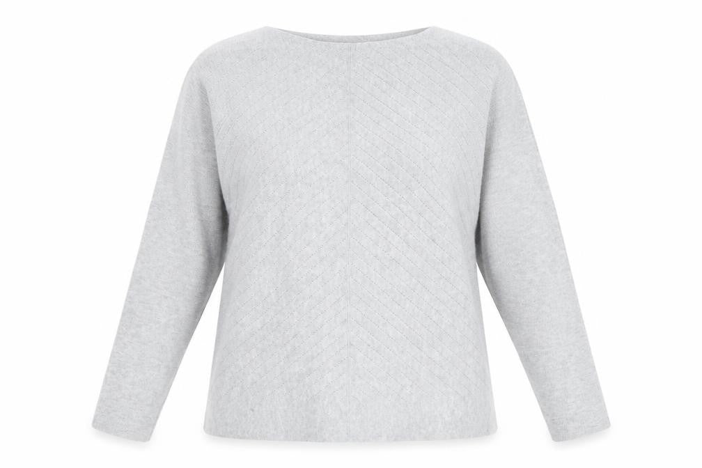 Dunnes Womens Grey Boat Neck  Polyester Pullover Jumper Size M