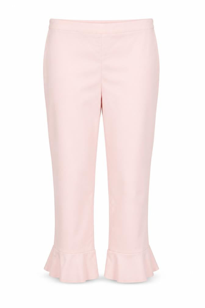 Stradivarius Womens Pink  Polyester Cropped Trousers Size 12 L25 in Regular Button