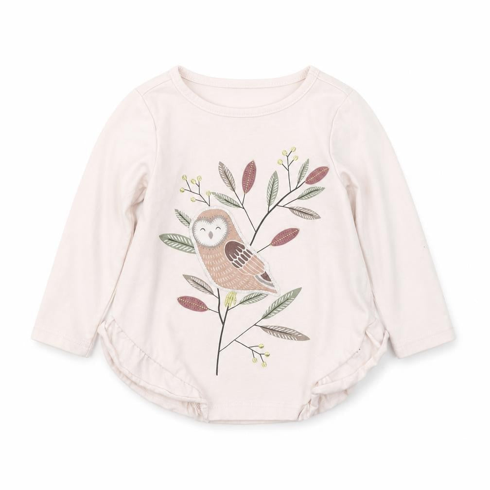 Maggie & Zoe Girls Pink  Cotton Pullover Casual Size 12 Months Round Neck Pullover - Bird