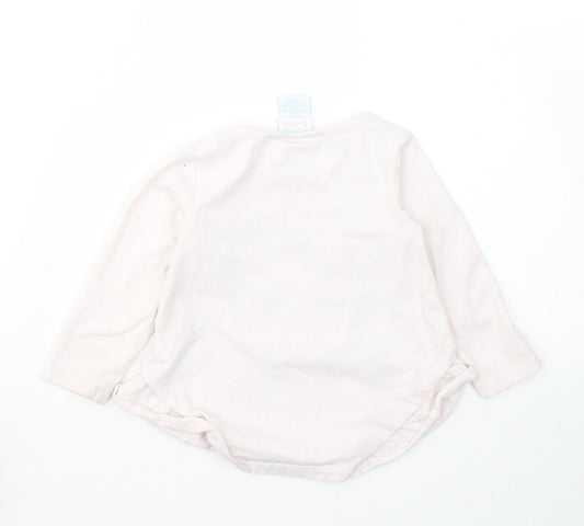 Maggie & Zoe Girls Pink  Cotton Pullover Casual Size 12 Months Round Neck Pullover - Bird