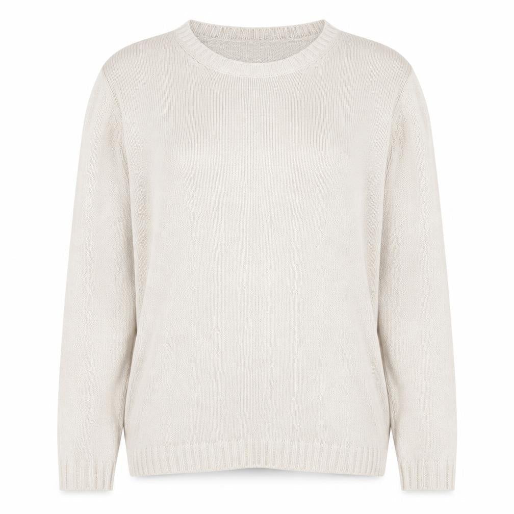 Marks and Spencer Womens Beige Round Neck  Cotton Pullover Jumper Size 10