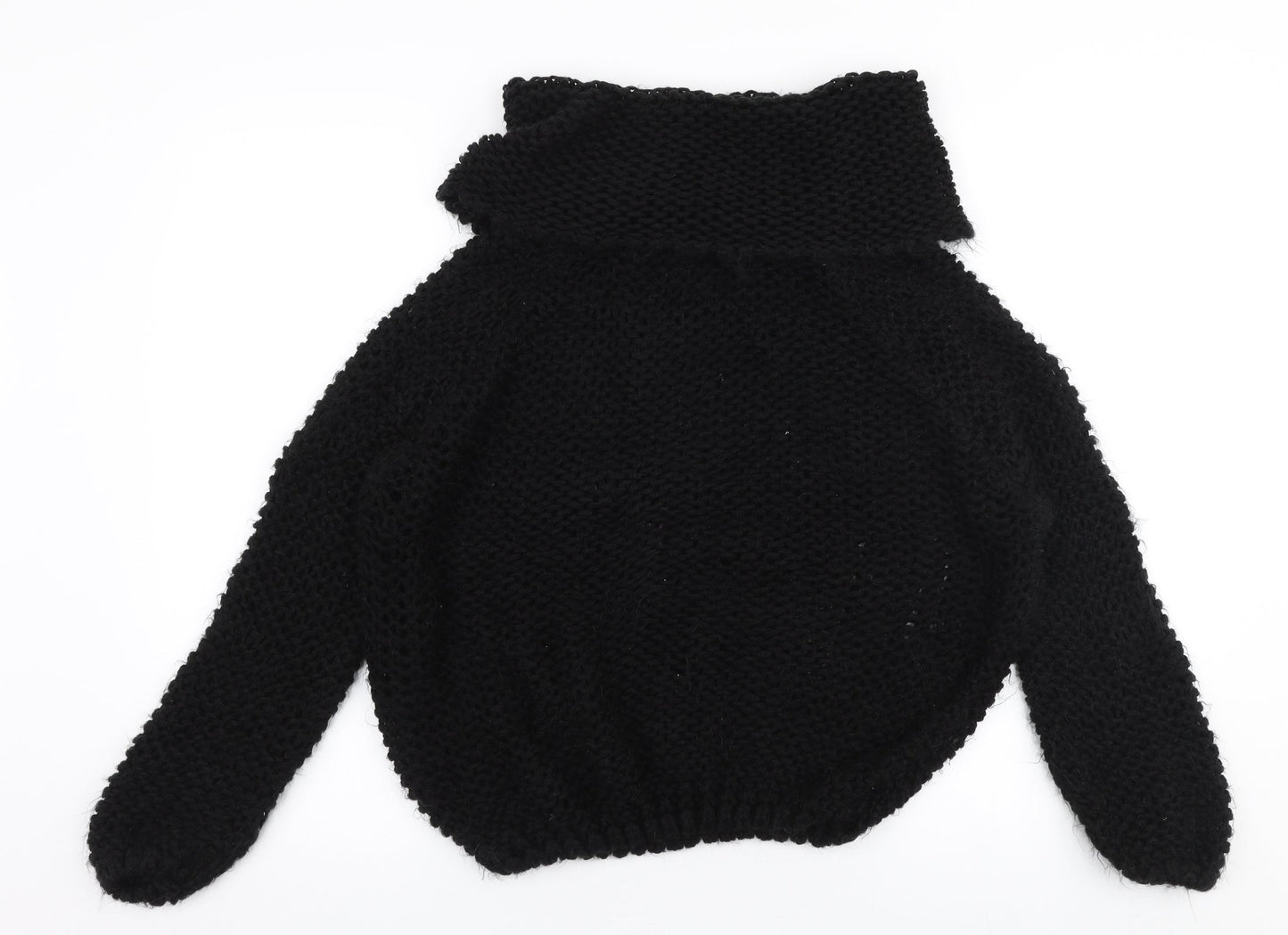 Katsumi Womens Black Roll Neck  Acrylic Pullover Jumper Size M