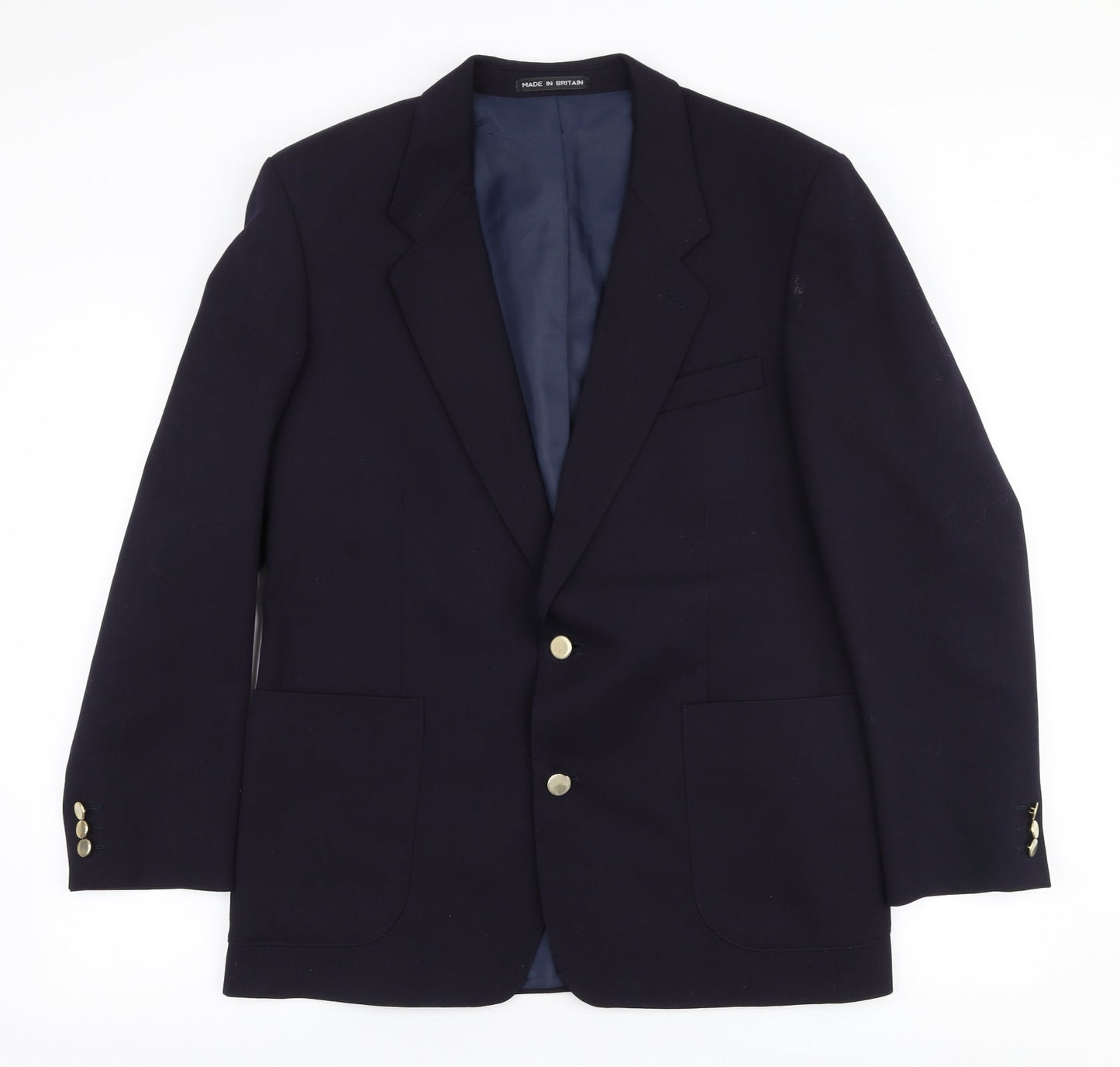 Michael Mayes Mens Blue  Wool Jacket Suit Jacket Size 40