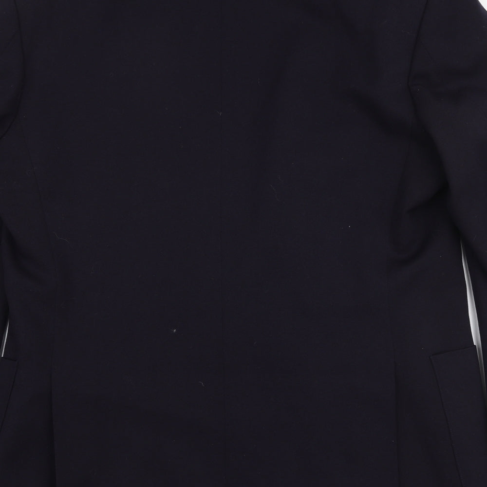 Michael Mayes Mens Blue  Wool Jacket Suit Jacket Size 40