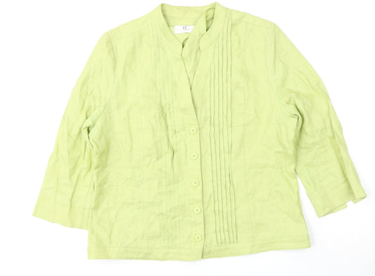 CC Womens Green   Jacket  Size M  Button