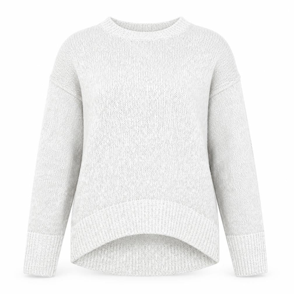 New Look Womens Grey Round Neck  Acrylic Pullover Jumper Size S