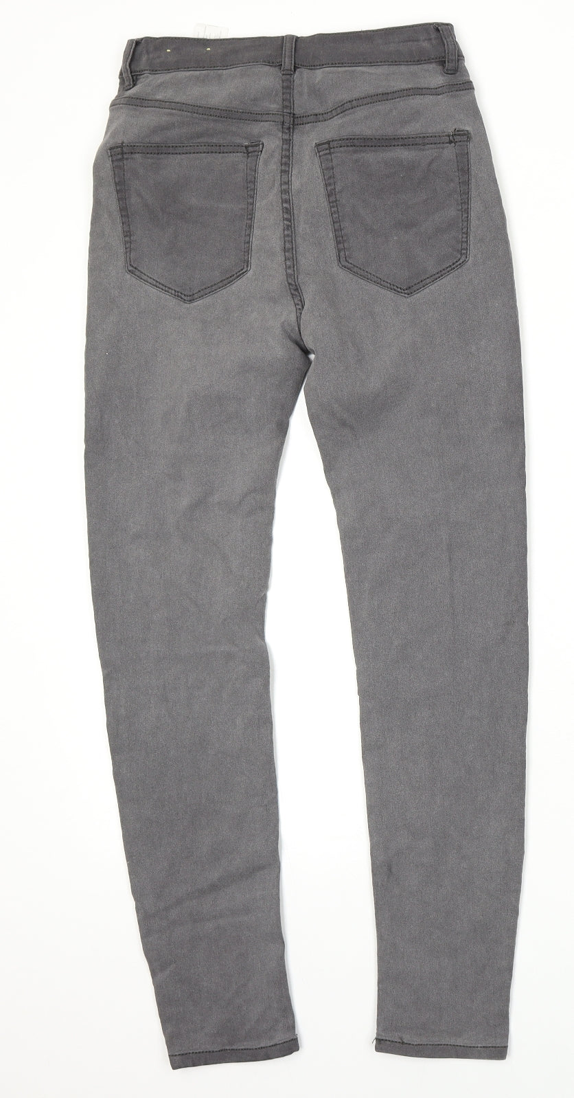Pull&Bear Womens Grey  Cotton Skinny Jeans Size 8 L27 in Regular Button