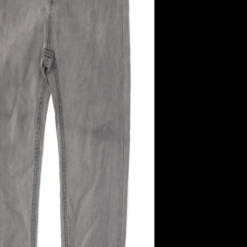 Pull&Bear Womens Grey  Cotton Skinny Jeans Size 8 L27 in Regular Button