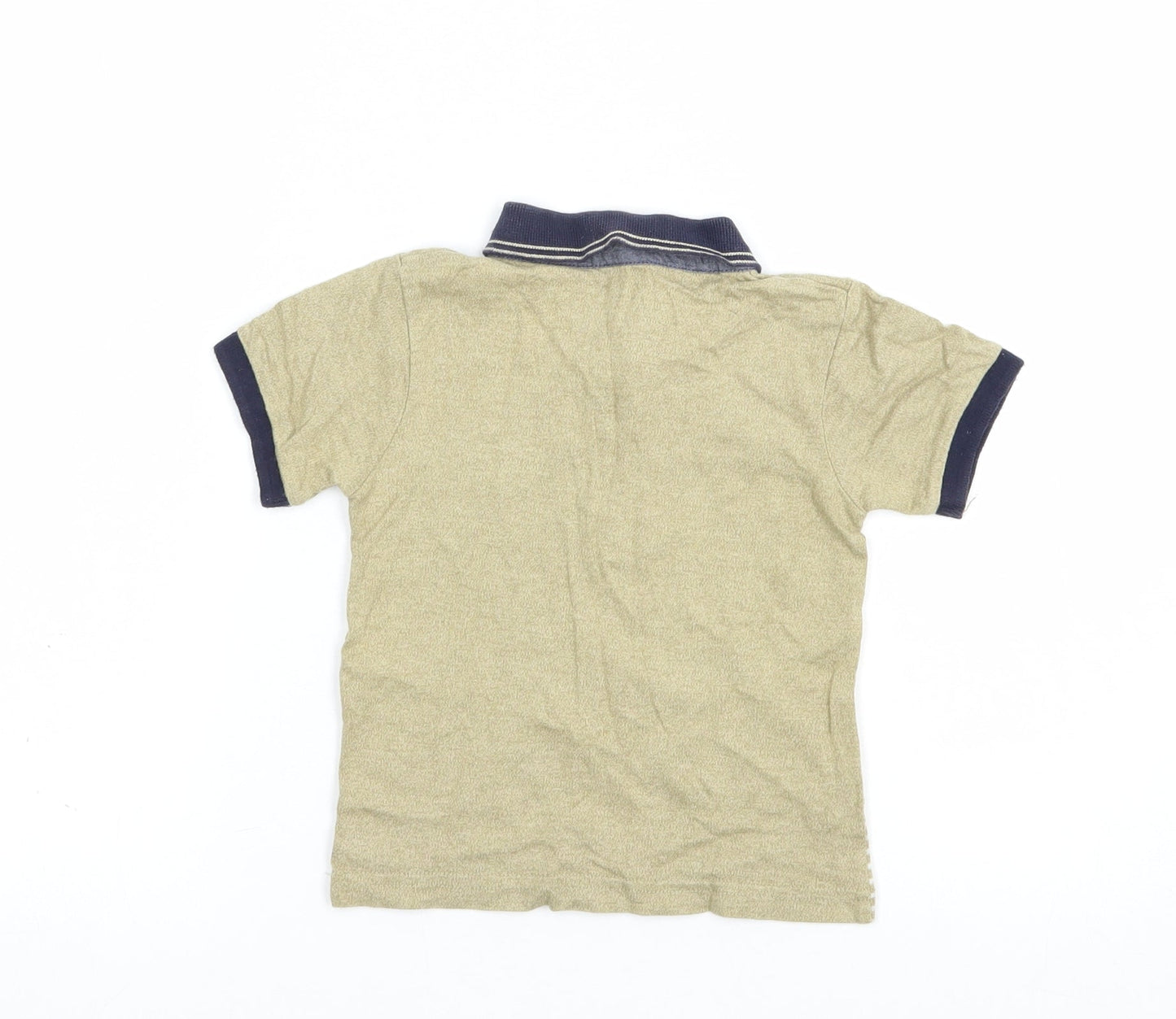 Matalan Baby Beige Striped Cotton Pullover Polo Size 12-18 Months Collared Button