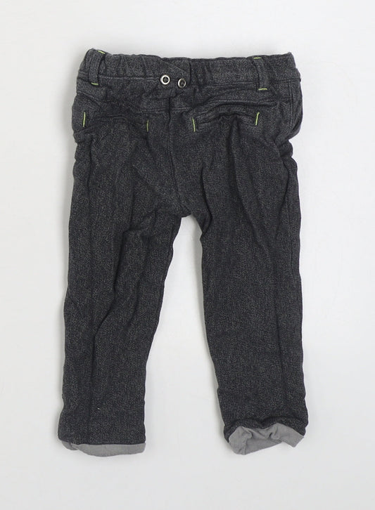 In Extensio Boys Grey  Cotton Jogger Trousers Size 9 Months  Button