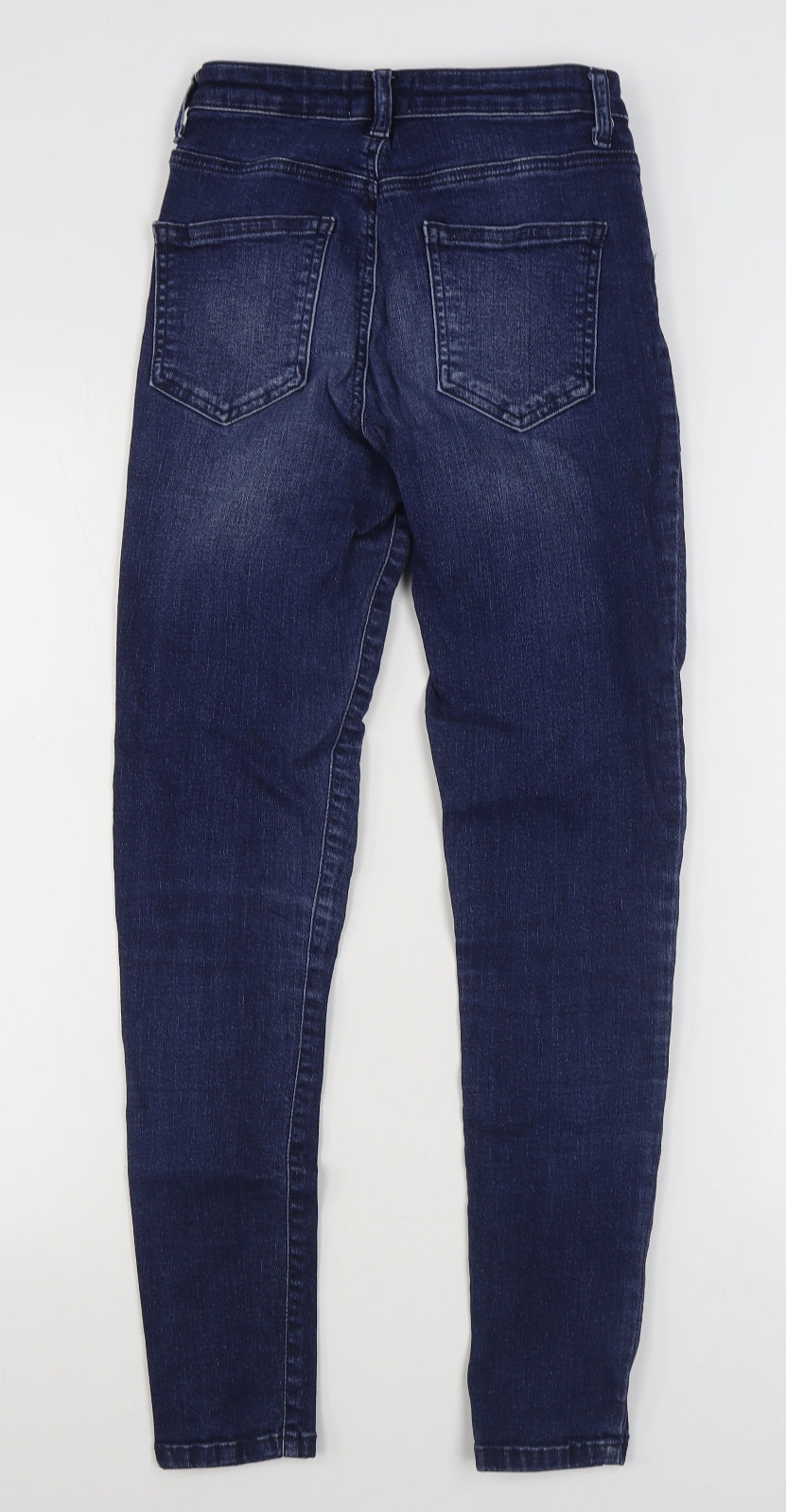 Savida Womens Blue  Cotton Skinny Jeans Size 8 L29 in Regular Zip