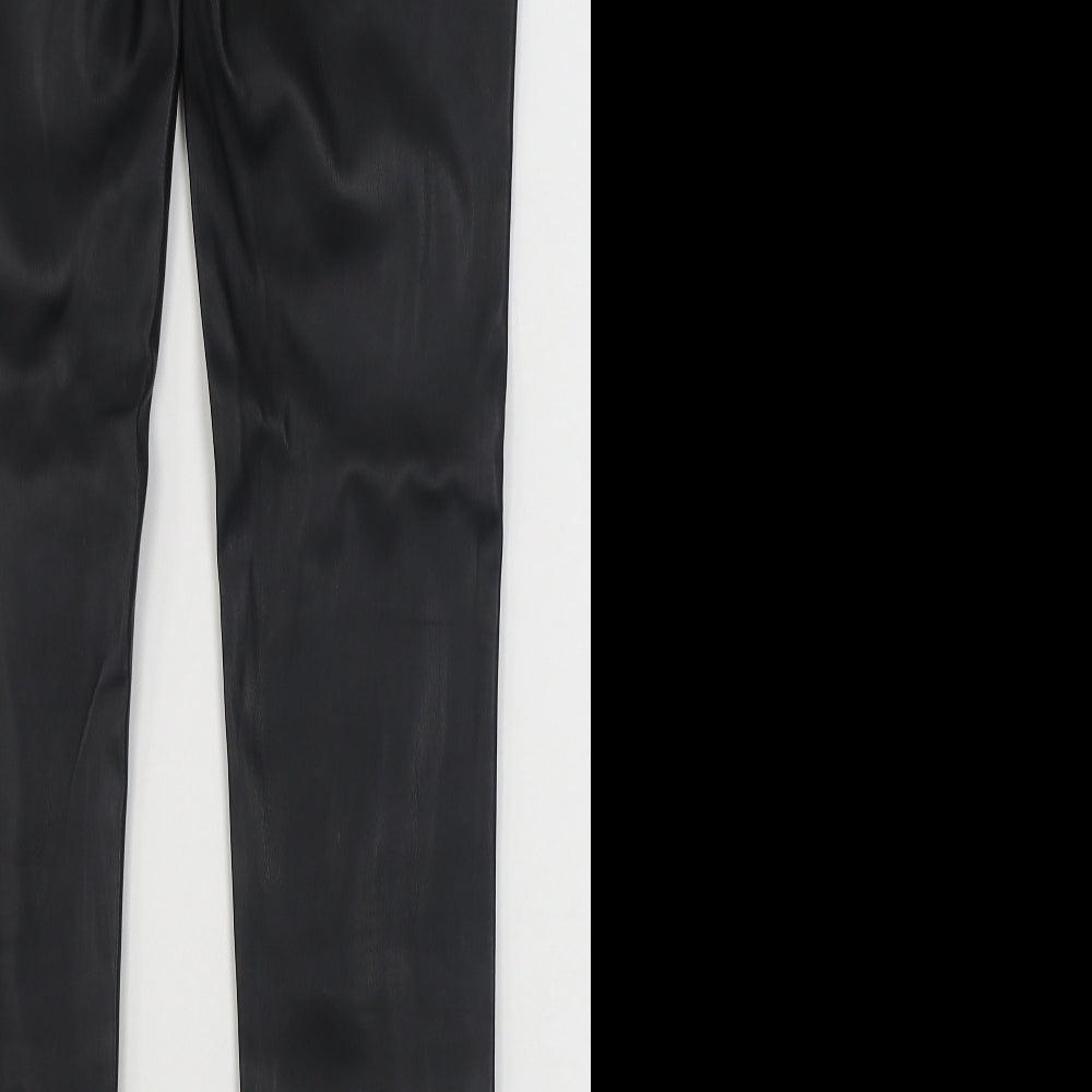 River Island Womens Black  Polyurethane Jegging Trousers Size 6 L28 in Regular