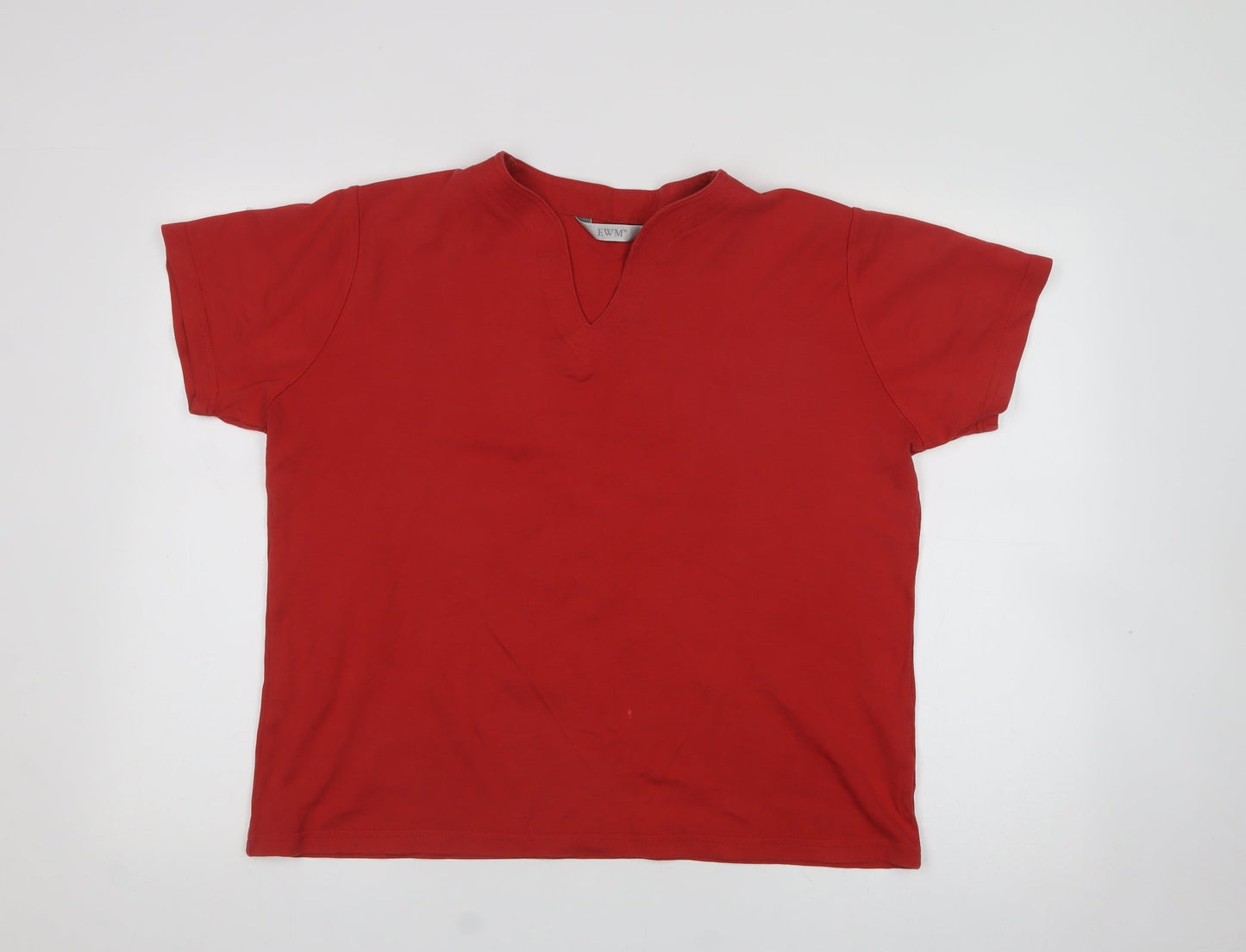 EWM Mens Purple  Cotton  T-Shirt Size XL V-Neck