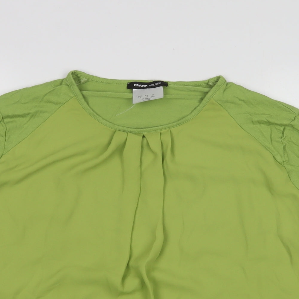 frank walder  Womens Green  Viscose Basic Blouse Size 16 Cowl Neck