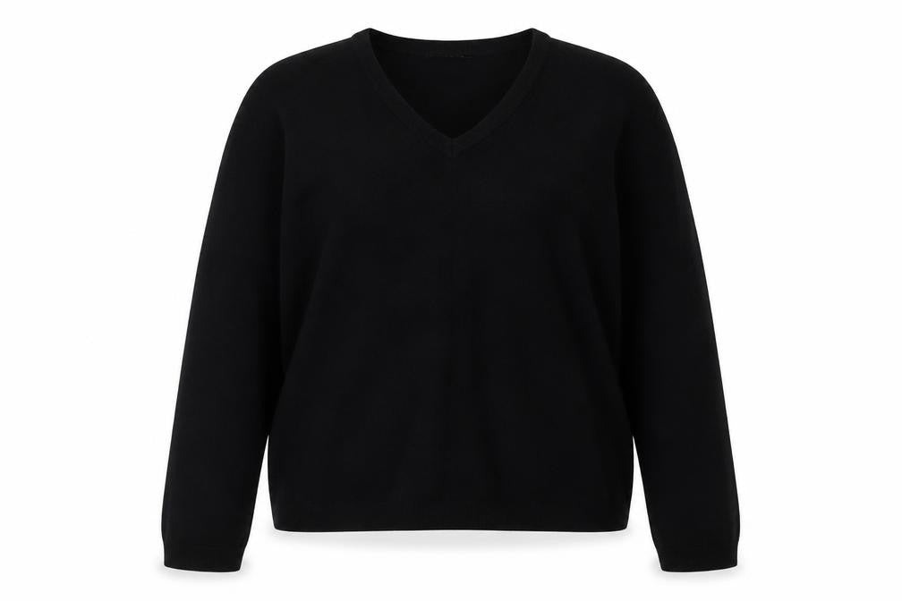 zara  Womens Black Crew Neck  Rayon Pullover Jumper Size XL