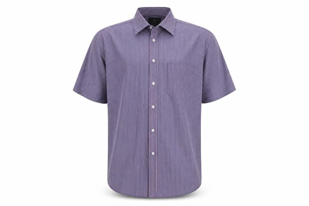 Marks and Spencer Mens Blue  Cotton  Button-Up Size 42 Collared