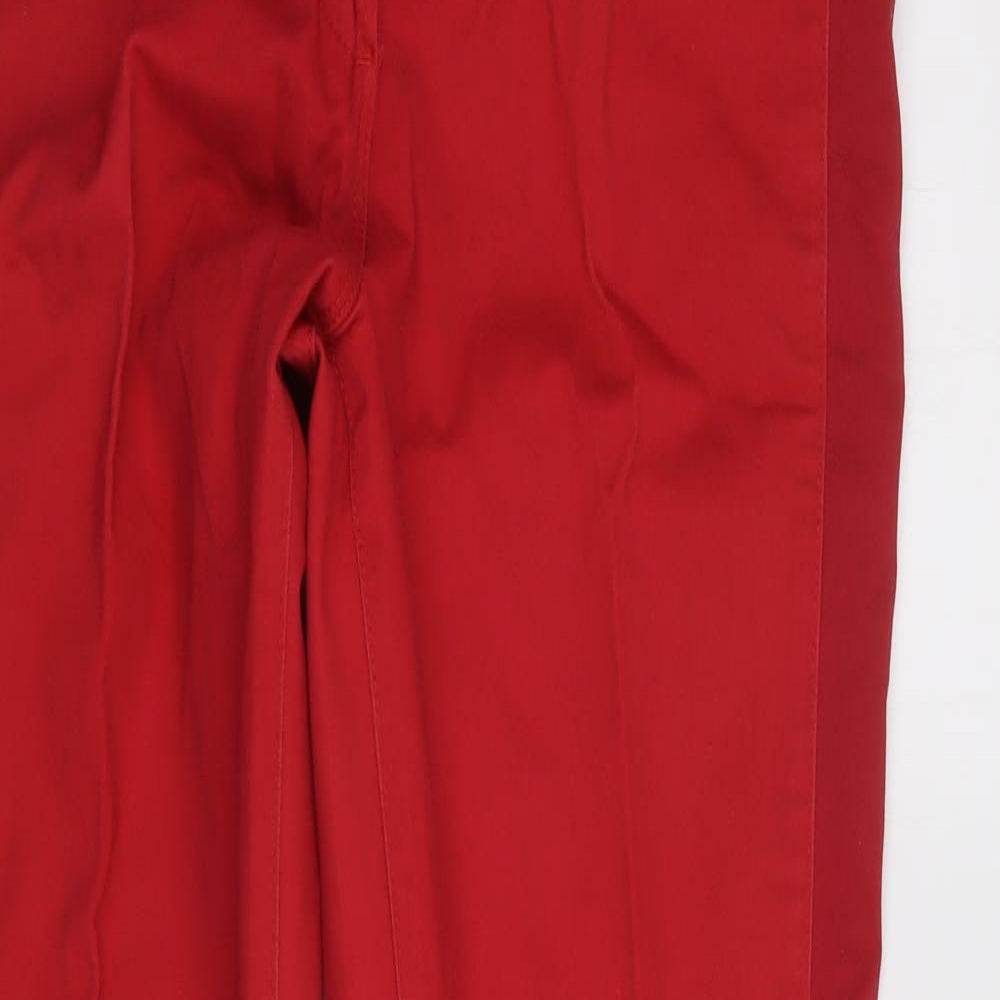 papaya  Womens Red  Cotton Trousers  Size 42 in L28 in Regular