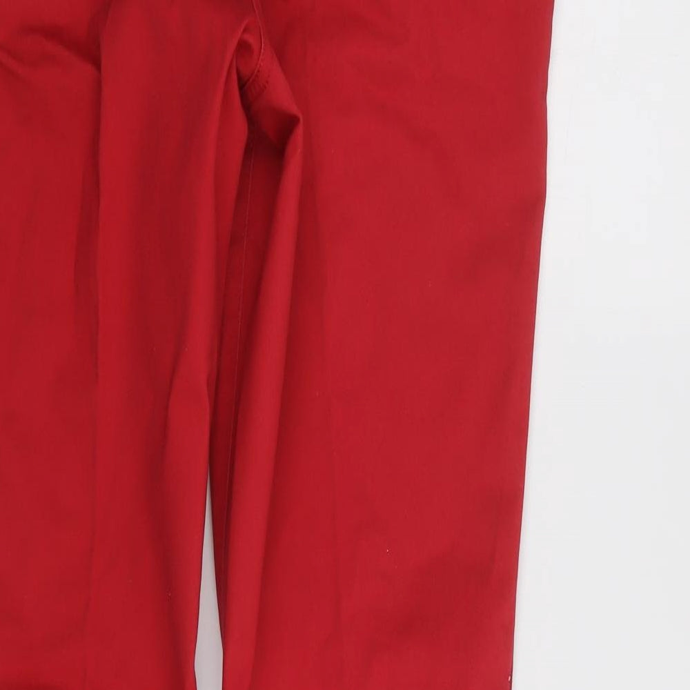 papaya  Womens Red  Cotton Trousers  Size 42 in L28 in Regular