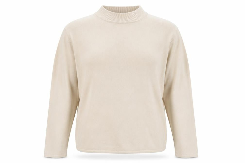 Dunnes Womens Beige High Neck  Acrylic Pullover Jumper Size 18   - 18-20