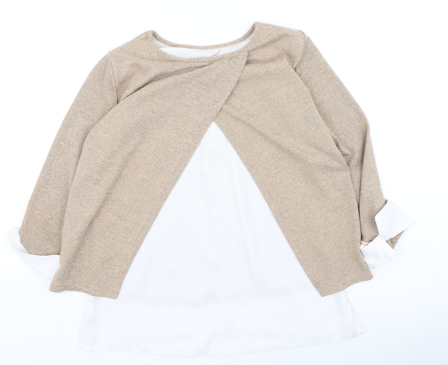 Dorothy Perkins Womens Brown Round Neck  Polyester Pullover Jumper Size 8