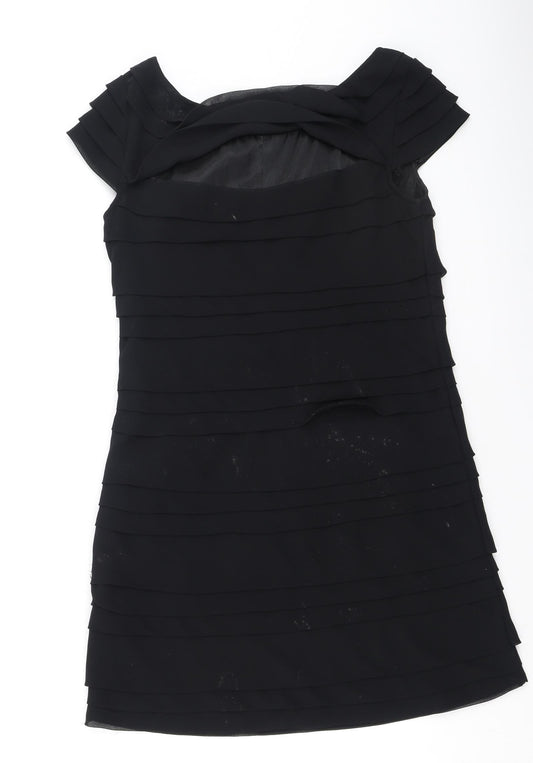 French Connection Womens Black  Polyester Bodycon  Size 8  Round Neck