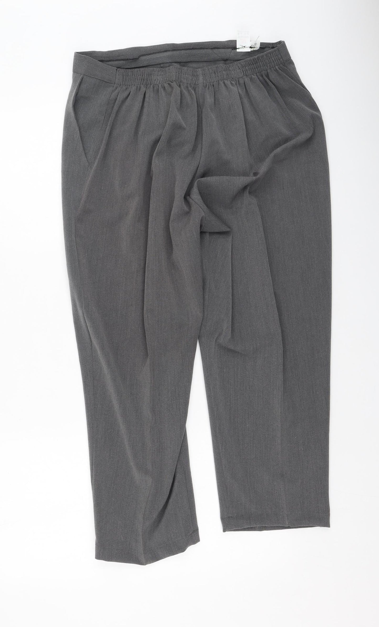 Preworn Womens Grey  Polyester Trousers  Size 20 L28 in Regular