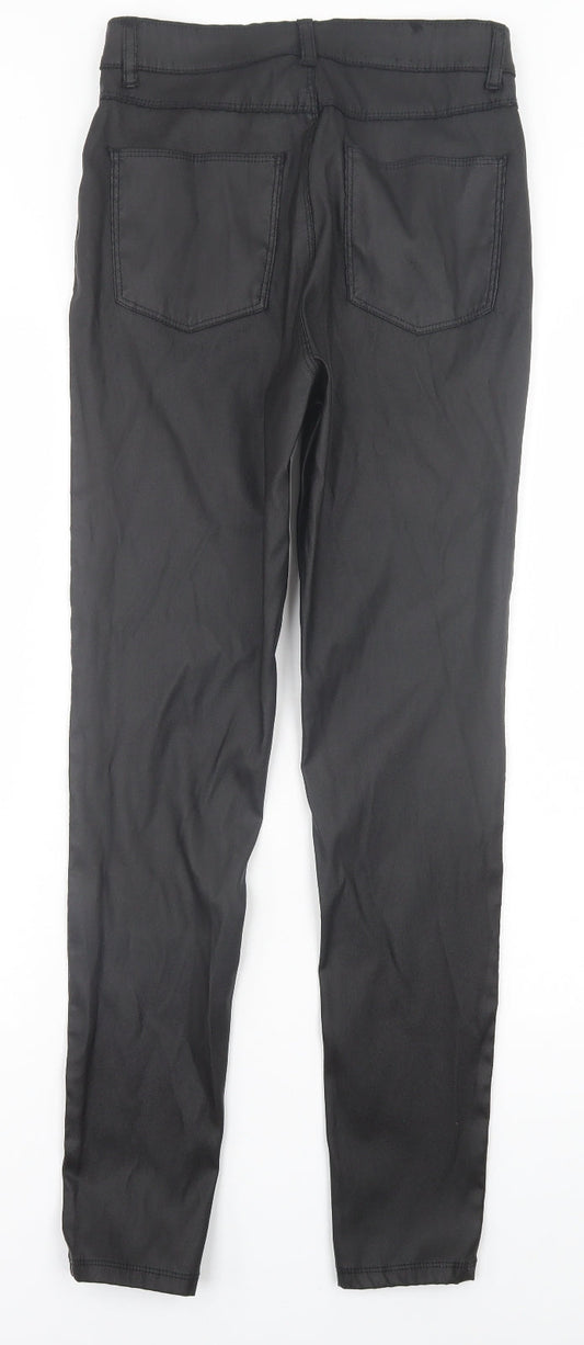 Denim & Co. Womens Black  Polyester Skinny Jeans Size 10 L28 in Regular Button