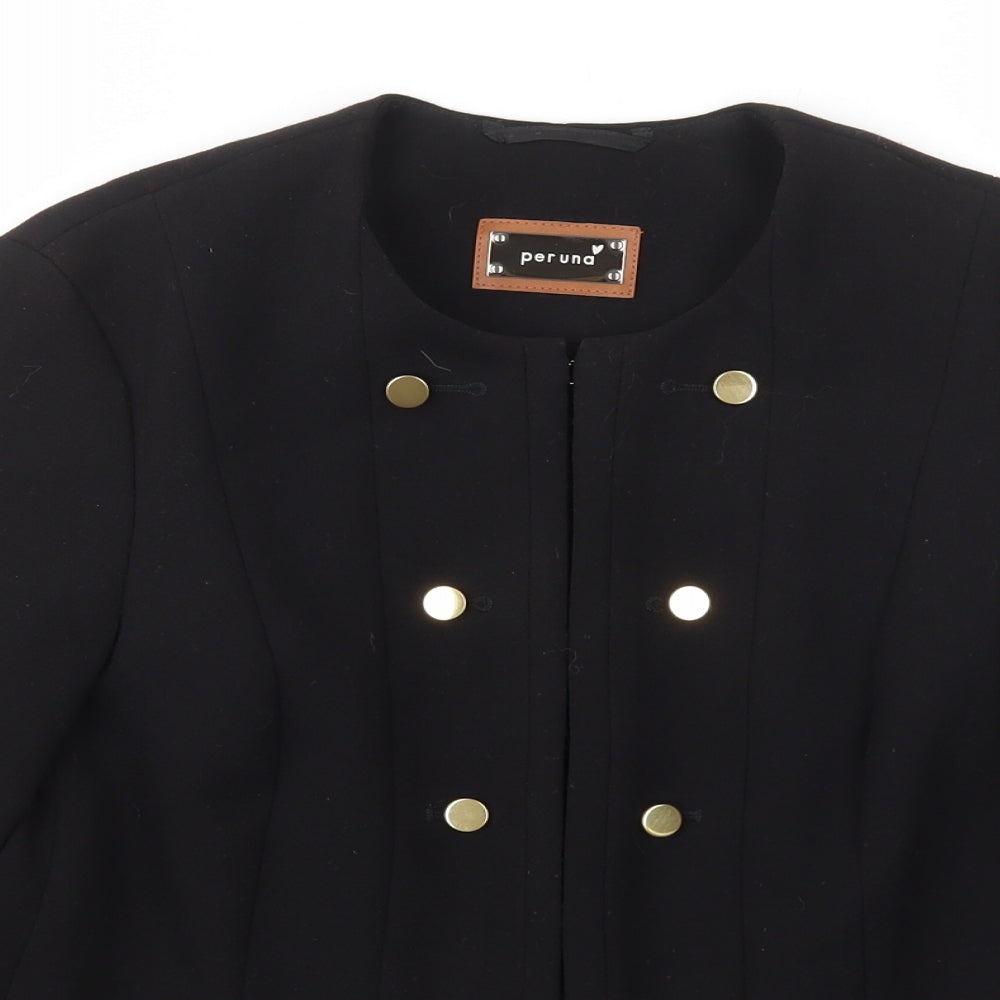 Per Una Womens Black   Jacket Blazer Size 10  Hook & Eye