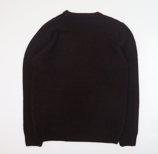 Matalan Mens Red Round Neck  Acrylic Pullover Jumper Size L