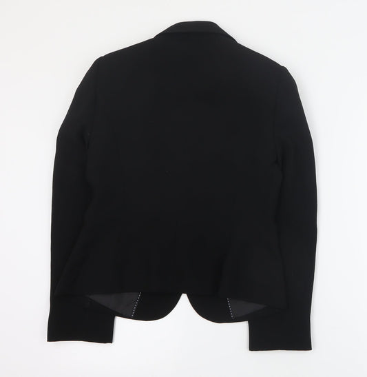Marks and Spencer Womens Black  Polyester Jacket Blazer Size 8