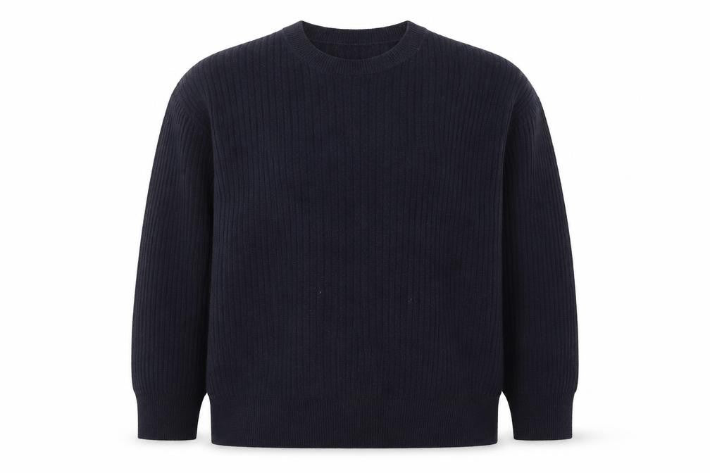 Marks and Spencer Womens Blue Round Neck  Acrylic Pullover Jumper Size 12