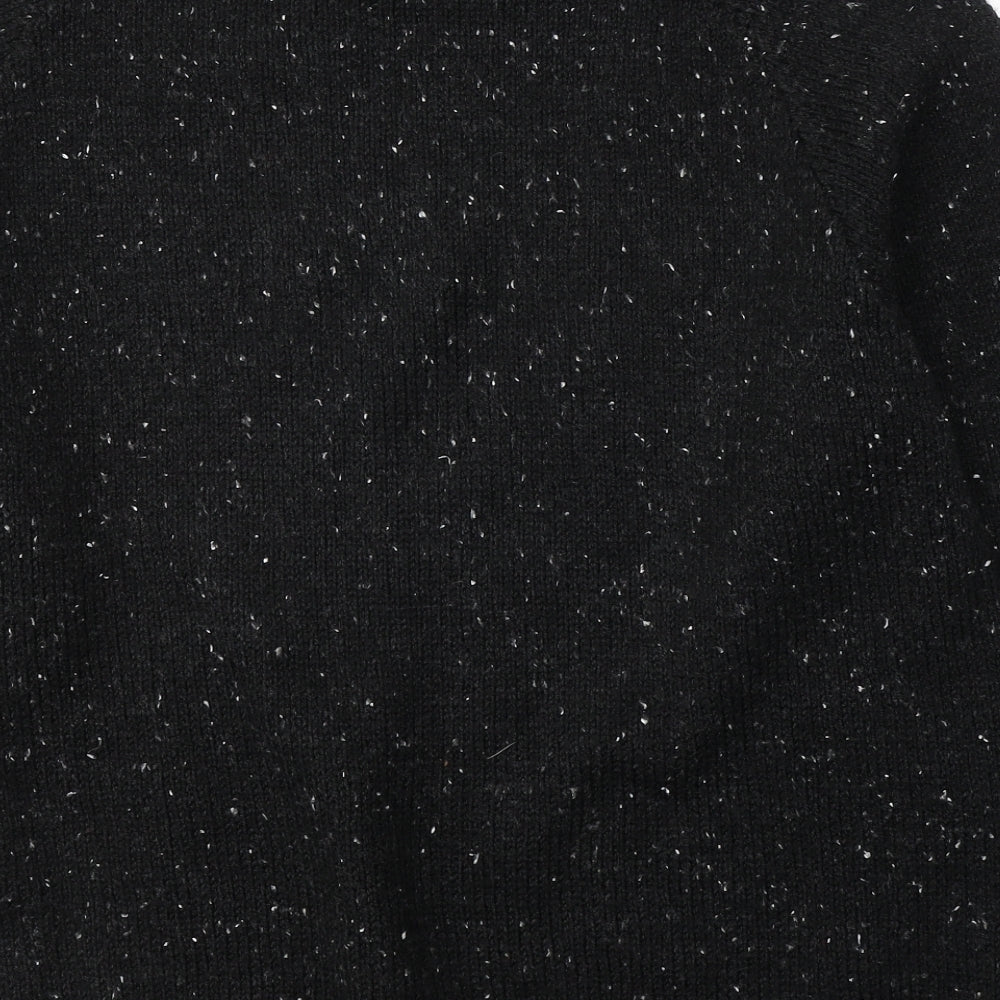 Preworn Womens Black Round Neck  Acrylic Pullover Jumper Size L